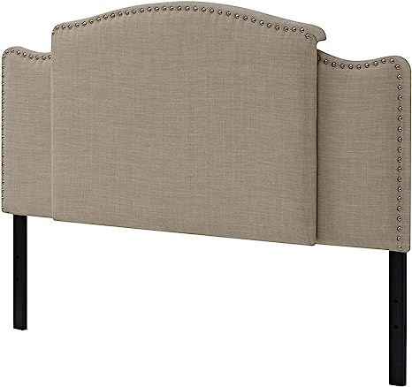 Ball&Cast Bed Headboard Fabric Upholstered Curved Top Design with Nails Full/Queen/King Size 3 in... | Amazon (US)