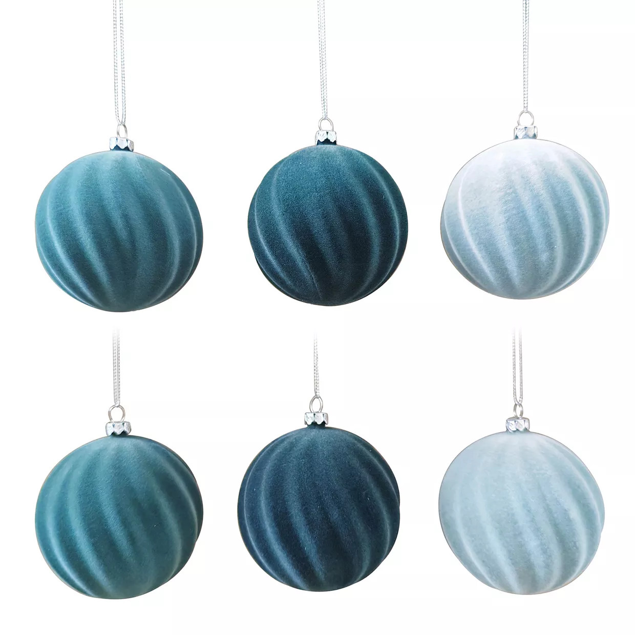 St. Nicholas Square® 6-pc. Flocked Plastic Bauble Christmas Ornament Set | Kohl's