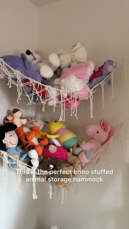 The cutest boho toy storage hammock I’ve found and it’s cheap and comes in a pack of two. Perfect for a nursery or toddler room.

#LTKkids #LTKbaby #LTKVideo