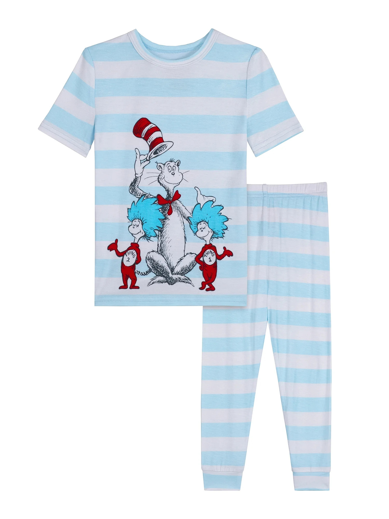 Cat in the Hat Toddler Viscose Unisex 2-Piece Pajama Set, Sizes 12M-5T | Walmart (US)