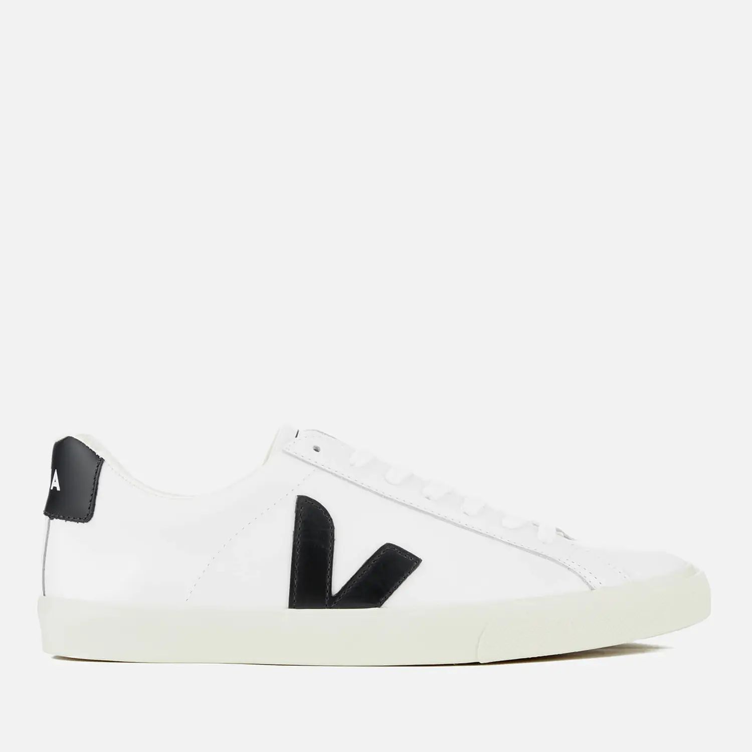 Veja Men's Esplar Leather Trainers - Extra White/Black | Allsole (Global)