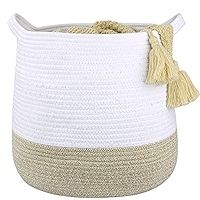 LA JOLIE MUSE 15” Large Cotton Rope Storage Basket with Handles, Versatile Organization and Storage  | Amazon (US)