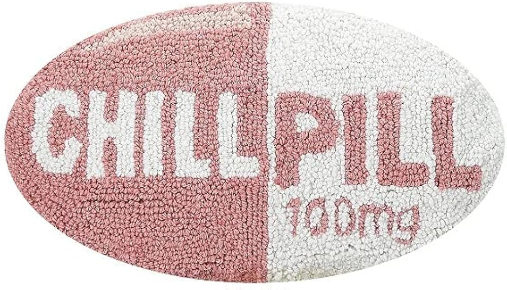 Peking Handicraft Chill Pill Hook Pillow (Pink) | Amazon (US)