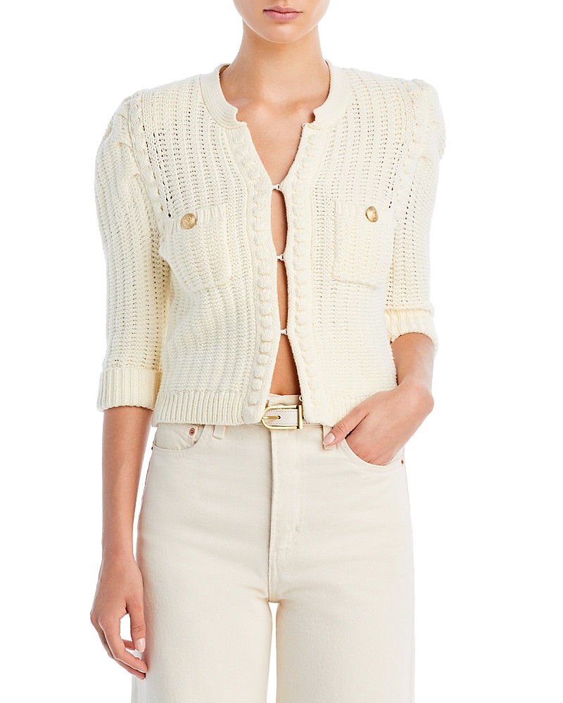L'Agence Delilah Crop Textured Cardigan | Bloomingdale's (US)