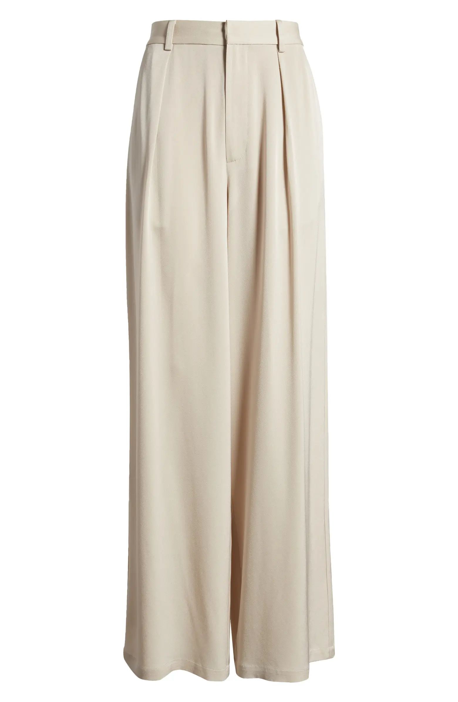 RUE SOPHIE Jennie High Waist Wide Leg Satin Pants | Nordstrom | Nordstrom