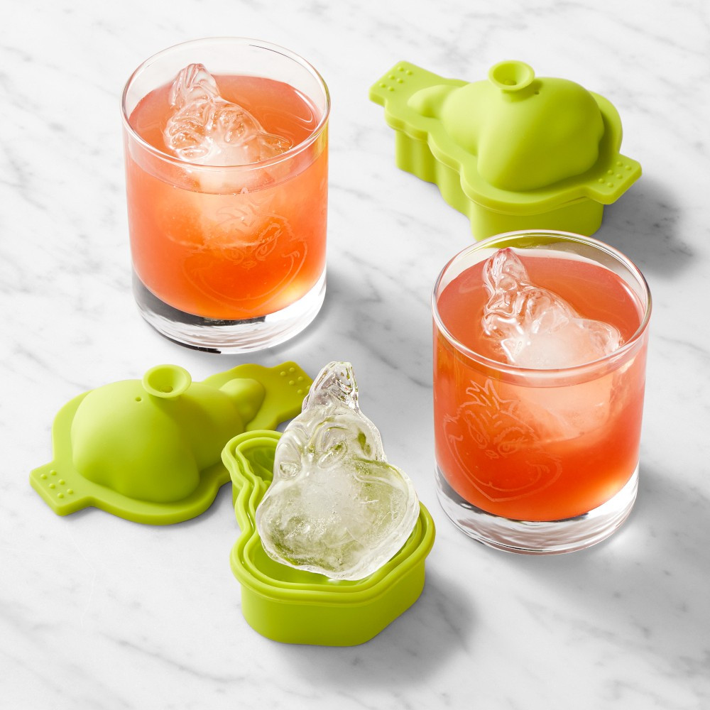 The Grinch™ Etched Glasses & Ice Mold Set | Williams-Sonoma