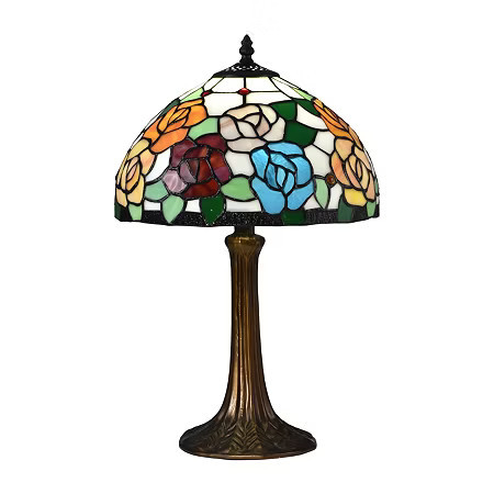 Dale Tiffany 19.5" Manor Tiffany Glass Table Lamp, One Size, White | JCPenney