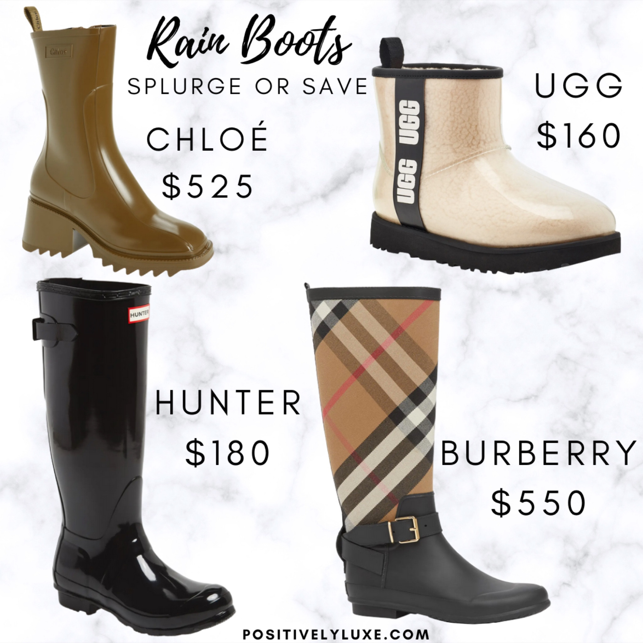 Splurge or save on these fabulous designer brand rain boots this fall or winter! 

#LTKSeasonal #LTKstyletip #LTKshoecrush