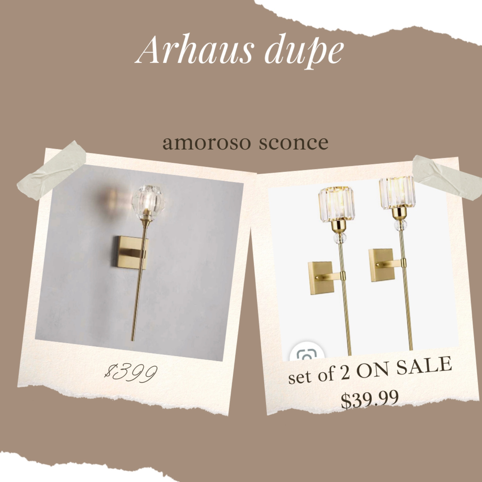Not a drill! Awesome dupe for the Arhaus sconce. A set of two for only $39.99!!!!!!!! 

#LTKunder50 #LTKsalealert #LTKhome