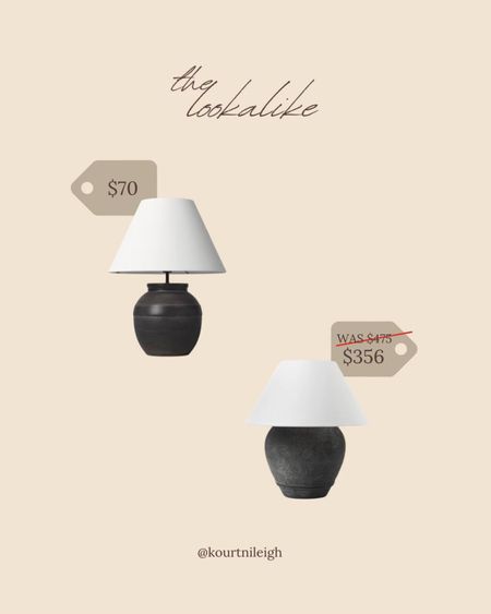 The lookalike! Found two Ceramic Table Lamps that are almost identical! The splurge is currently on sale for 25% off original price! The lookalike is only $70, a fraction of the cost! 

#LTKFind #LTKsalealert #LTKhome