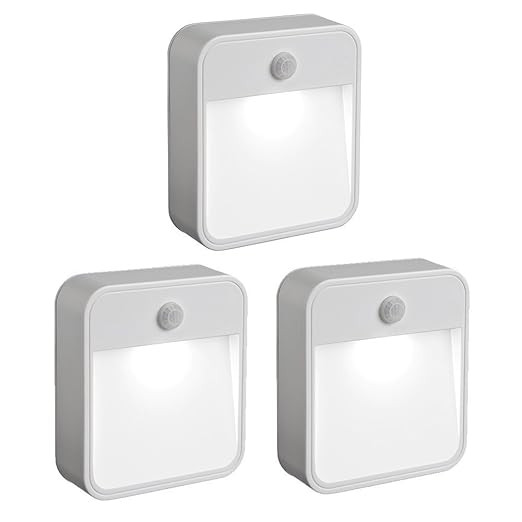 Beams MB720 20 Lumen Wireless Battery Powered Motion Sensing Nightlight, 3-Pack, White | Amazon (US)