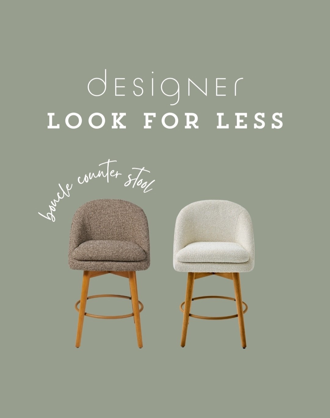 Always on the hunt for a good barstool and these are covered in my favorite fabric! Boucle is super durable if you have kids and also very comfortable. These are a yes!

Barstools, counter stools, kitchen design, island stools, designer, home decor, furniture 

#LTKHome