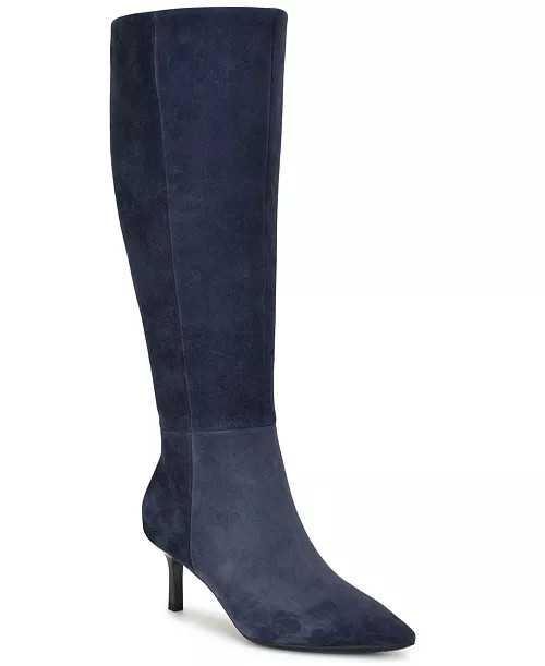 Nine West Women's Kimdee 9X9 Tall Stiletto Dress Boots Regular & Wide Calf - Macy's | Macy's