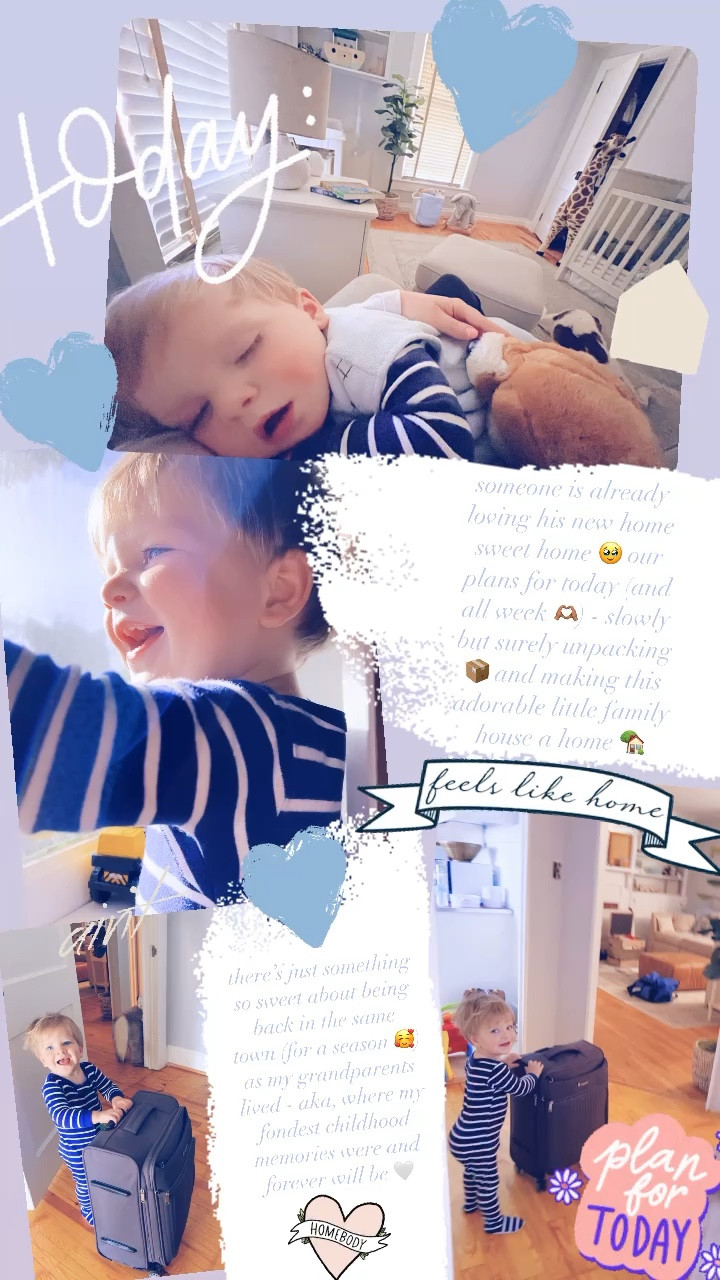 someone is already loving his new home sweet home 🥹 our plans for today (and all week 🫶🏽) - slowly but surely unpacking 📦 and making this adorable little family house a home 🏡 there’s just something so sweet about being back in the same 
town (for a season 🥰) as my grandparents lived - aka, where my fondest childhood memories were and forever will be 🌾🤍

#LTKhome #LTKbaby #LTKfamily