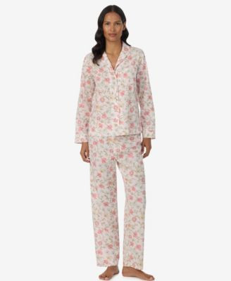 Lauren Ralph Lauren Women's Long-Sleeve Top & Drawstring Pants, 2-Piece Set - Macy's | Macy's