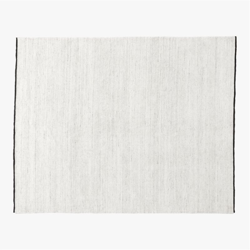 Henry Handloomed Black and White Wool Area Rug 8'x10' + Reviews | CB2 | CB2