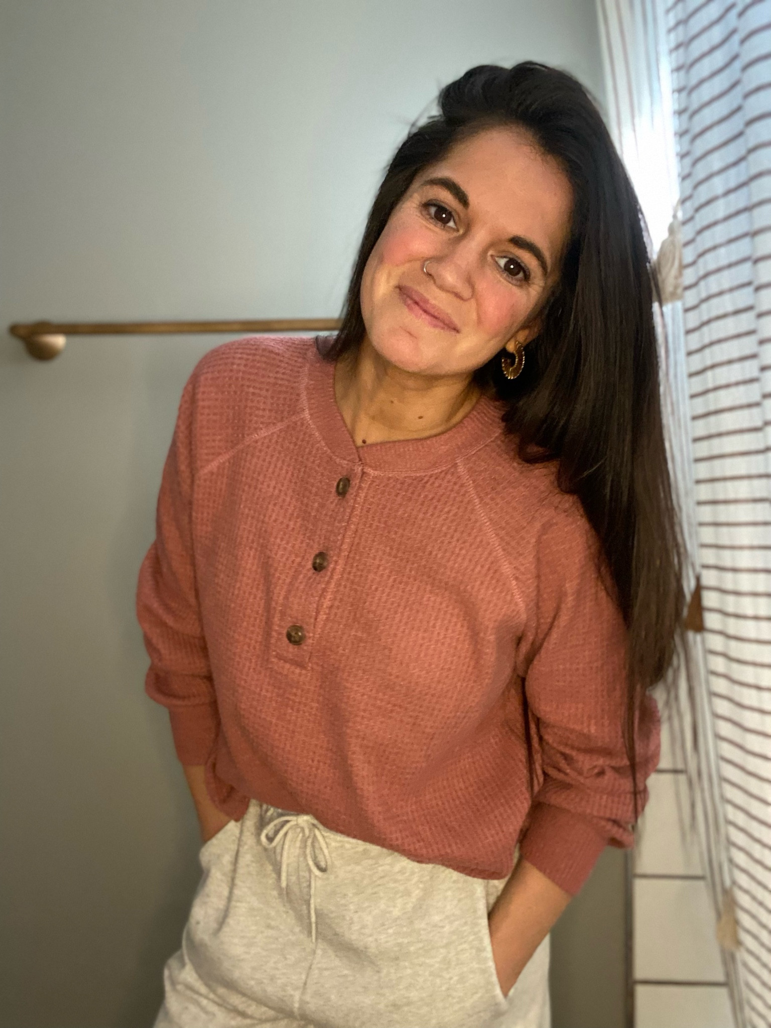 Im always about being cute/cozy. Especially for Christmas morning breakfast and gifts time. This combo is the perfect cute/cozy you’re looking for. It’s also great for nursing moms as it’s a loose fit and can easily pair it with a nursing tank. 

#LTKbaby #LTKstyletip #LTKHoliday