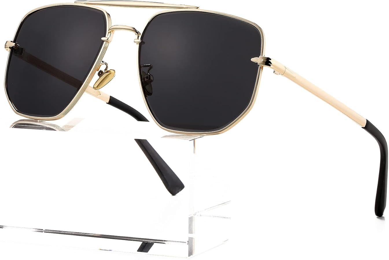 AIEYEZO Oversized Square Aviator Sunglasses for Men Women Fashion Vintage Sun Glasses Classic Pil... | Amazon (US)