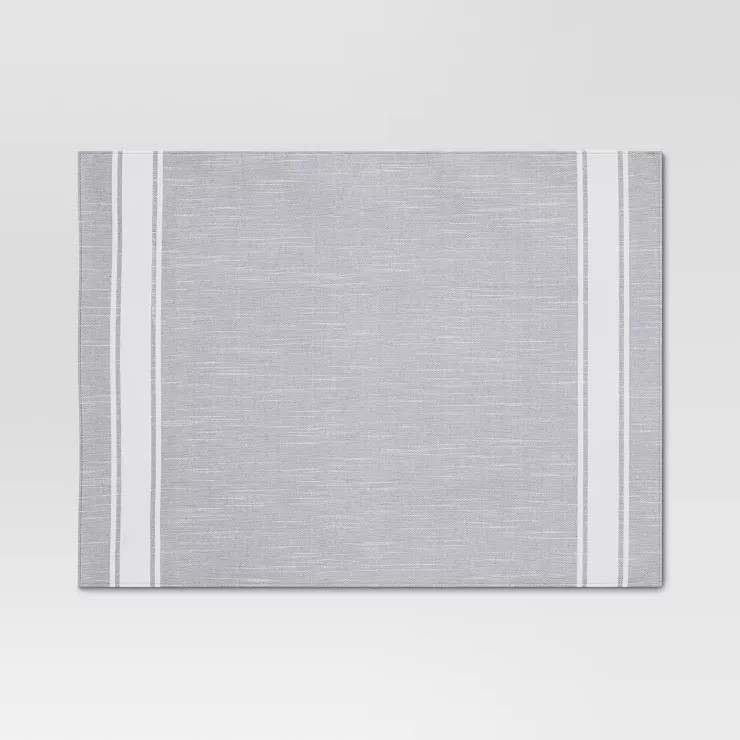 Cotton Striped Placemat Gray - Threshold™ | Target