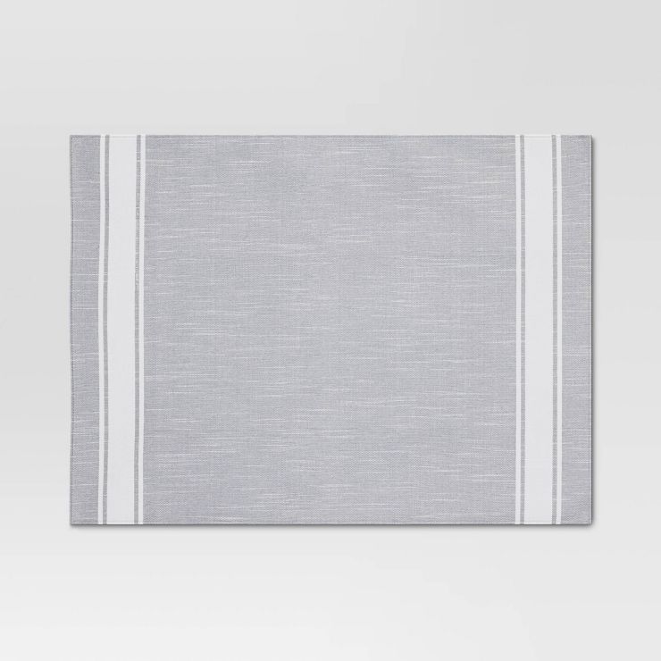 Cotton Striped Placemat Gray - Threshold™ | Target