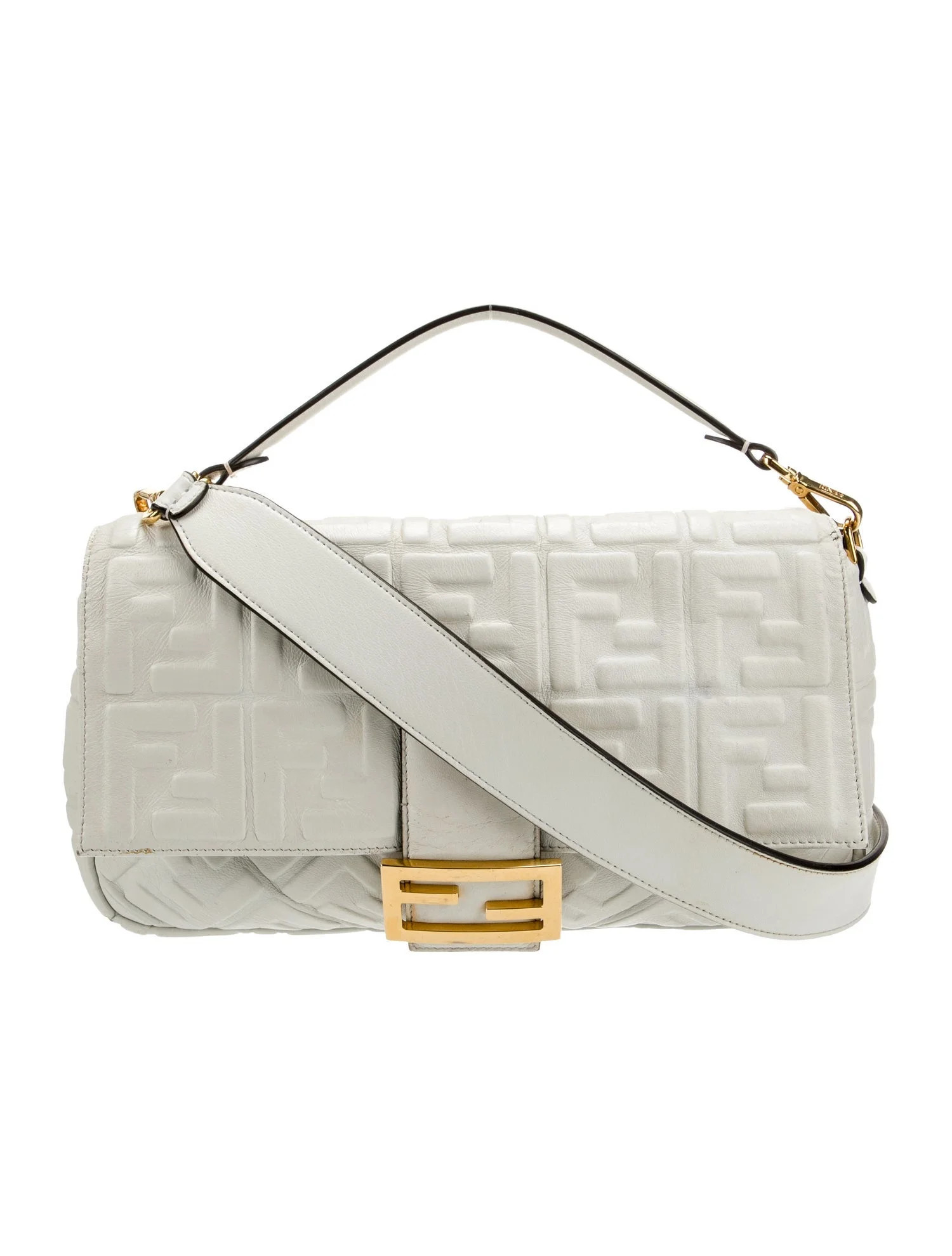 Fendi Zucca FF Baguette - Neutrals Crossbody Bags, Handbags - FEN409277 | The RealReal | The RealReal