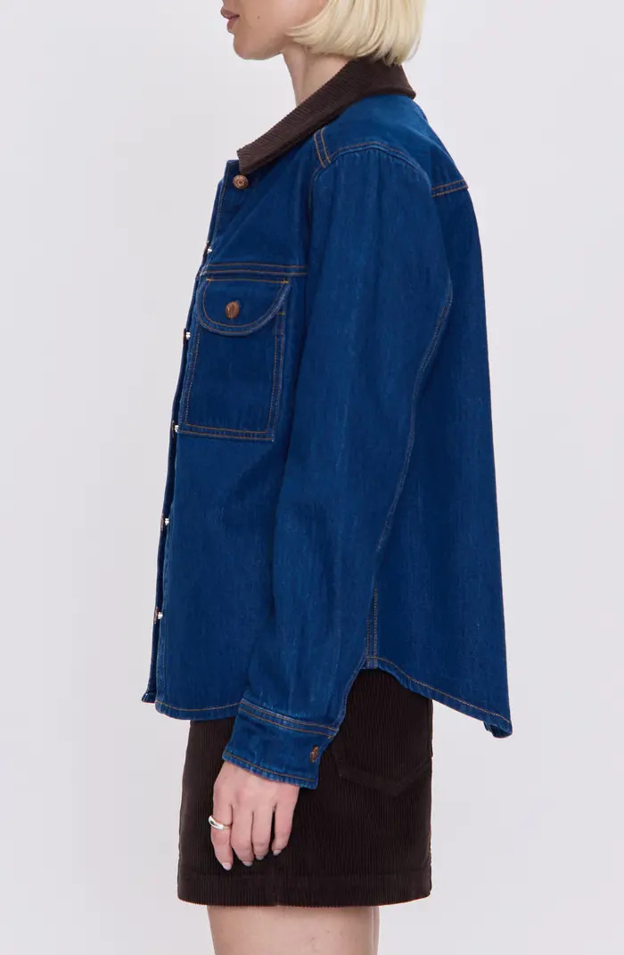 Pistola Corduroy Collar Denim Jacket | Nordstrom | Nordstrom