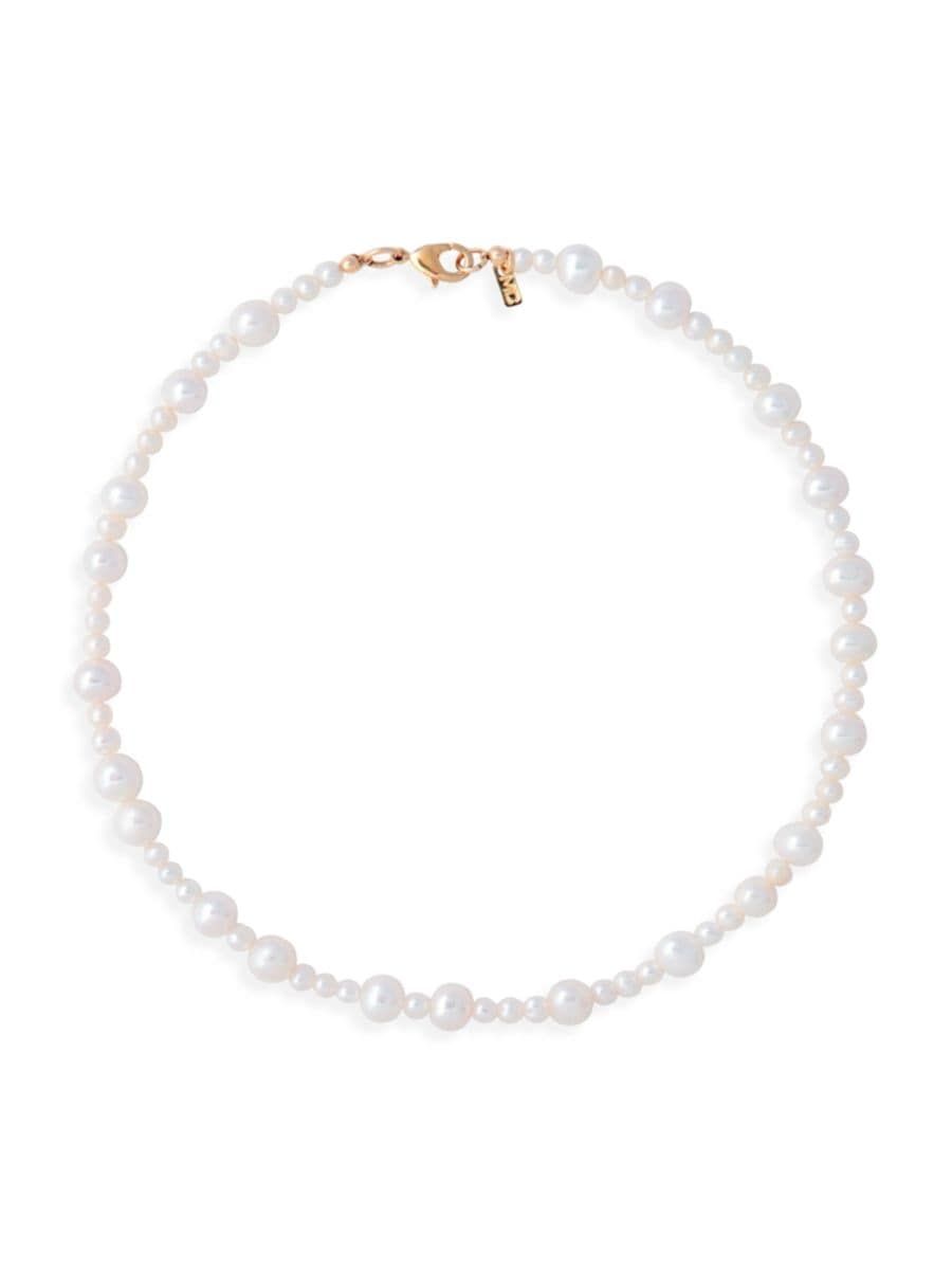 Lottie 14K-Gold-Plated & Freshwater Pearl Necklace | Saks Fifth Avenue