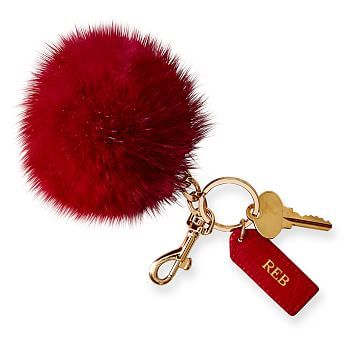 Pompom Keychain, Red | Mark and Graham