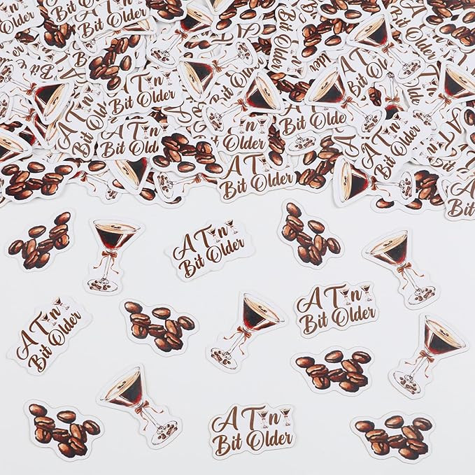 200pcs Espresso Martini Birthday Party Decorations A Tiny Bit Older Confetti Double-Sided Printin... | Amazon (US)