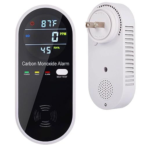 KH Alert Carbon Monoxide Detectors, Carbon Monoxide Detector Plug in with Temperature Humidity Sensor Built-in, CO Level Monitor Alarm with Clear LCD Display Sound & Light Warning for Home/Hotel/RV | Amazon (US)