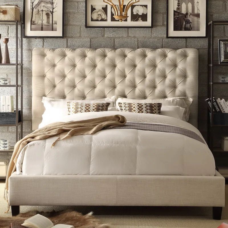 Lilyana Tufted Upholstered Low Profile Standard Bed | Wayfair North America