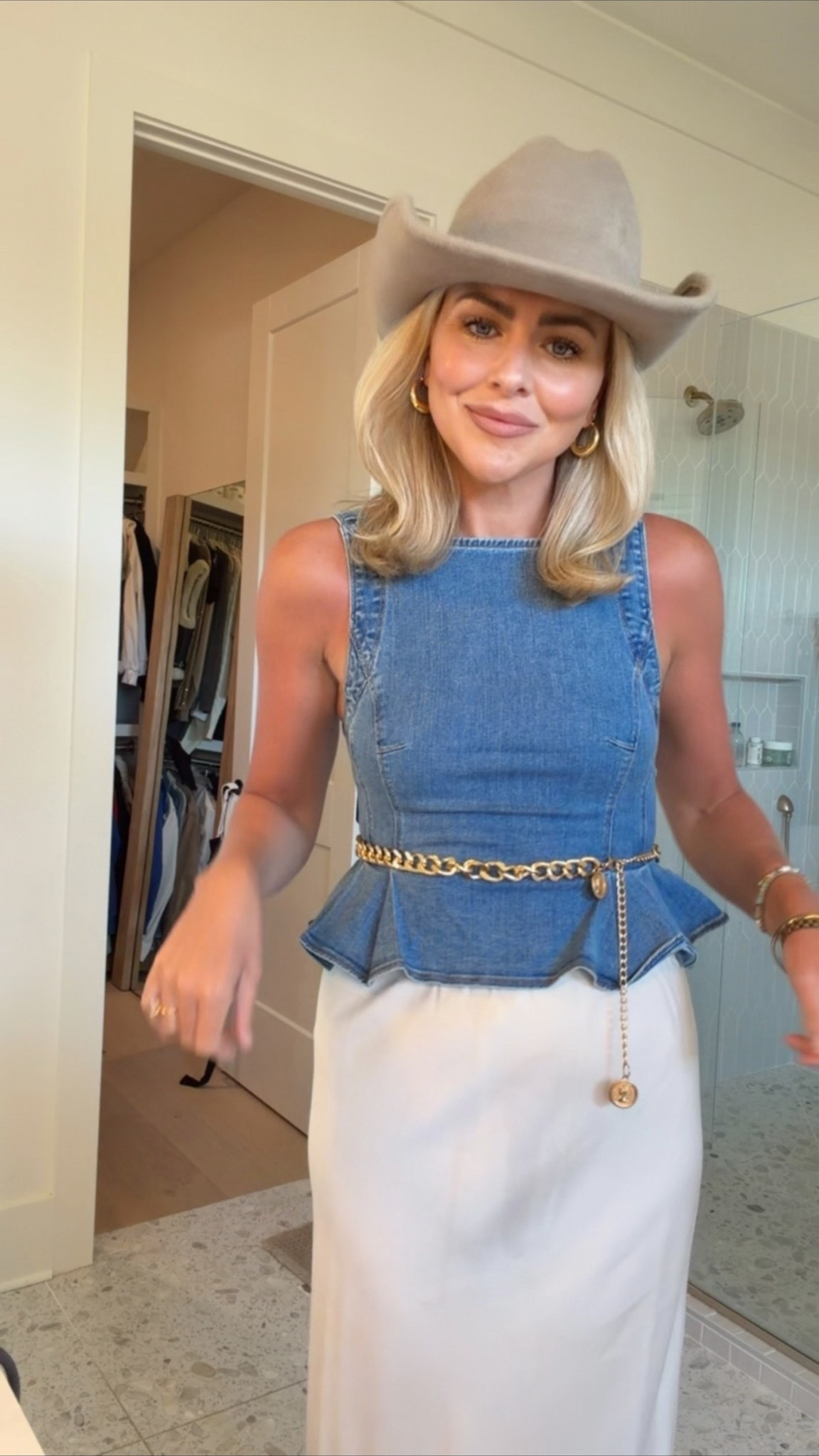 Summer country concert outfit!
Small in top

Summer style, concert style, country concert, denim top, western hat

#LTKootd #LTKSeasonal #LTKmomlife