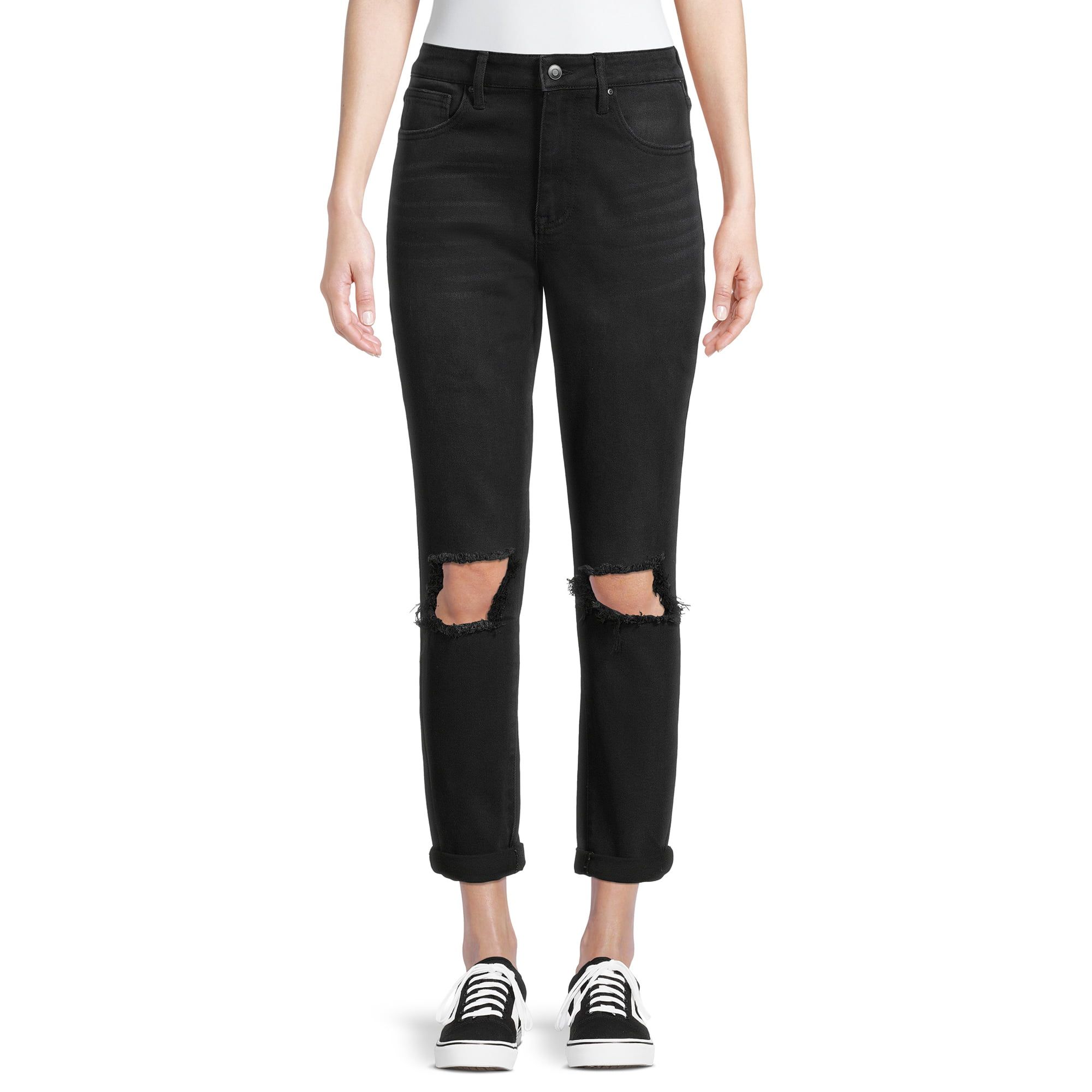 No Boundaries SHR DESTRUCTED MOM JEAN | Walmart (US)