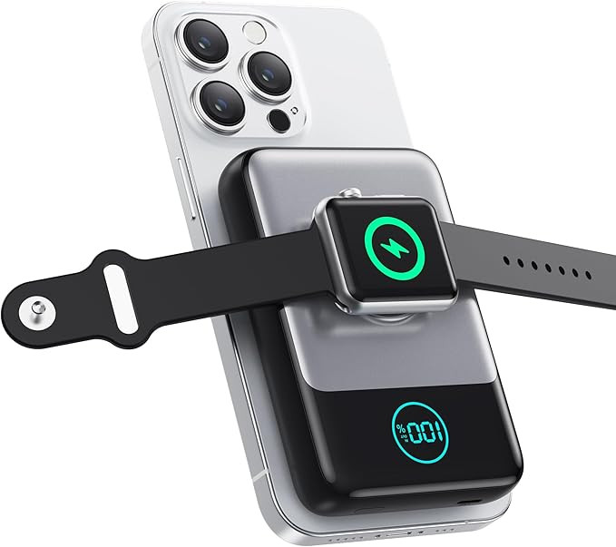 Magnetic Portable Charger for iPhone, 10800mAh Qi2 15W Wireless Power Bank with iWatch Charger,30... | Amazon (US)