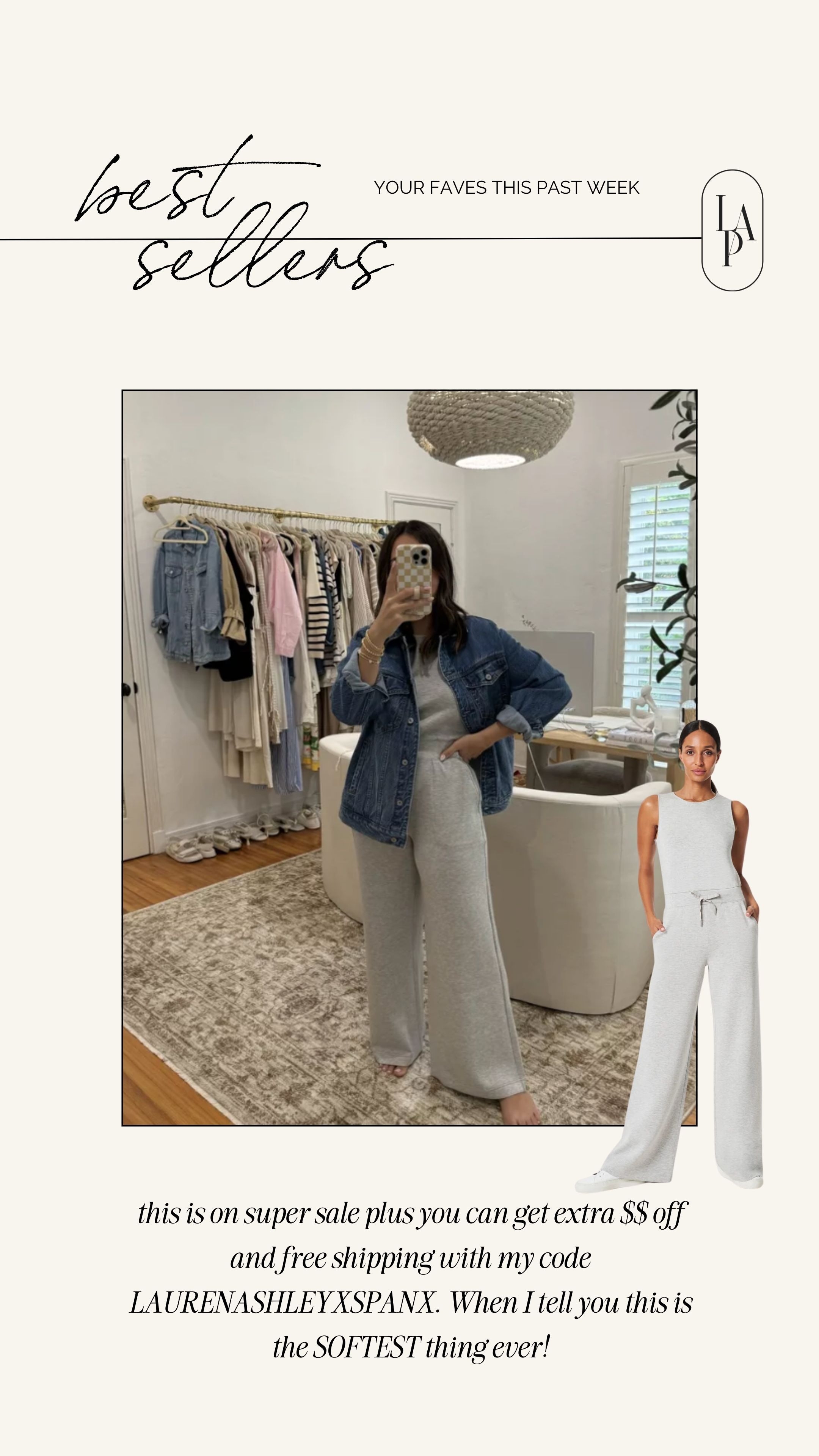 use code laurenashleyxspanx for an extra 15% off plus free ship!  

 #LTKFindsUnder100