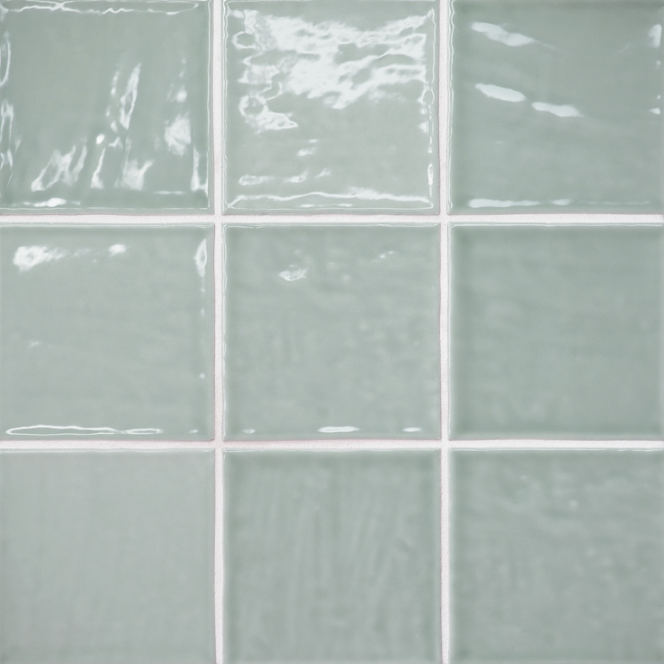 Marin 4" x 4" Ceramic Wall Tile in Aloe Green | Bedrosians Tile & Stone