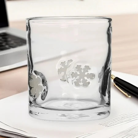 14Oz Christmas Pattern Glasses Juice Glass Cups With Snowflake Candy Cane Old Fashioned Drinking Cup For Xmas Holiday Party Supplies & Gift(Clear-10X10Cm) | Walmart (US)