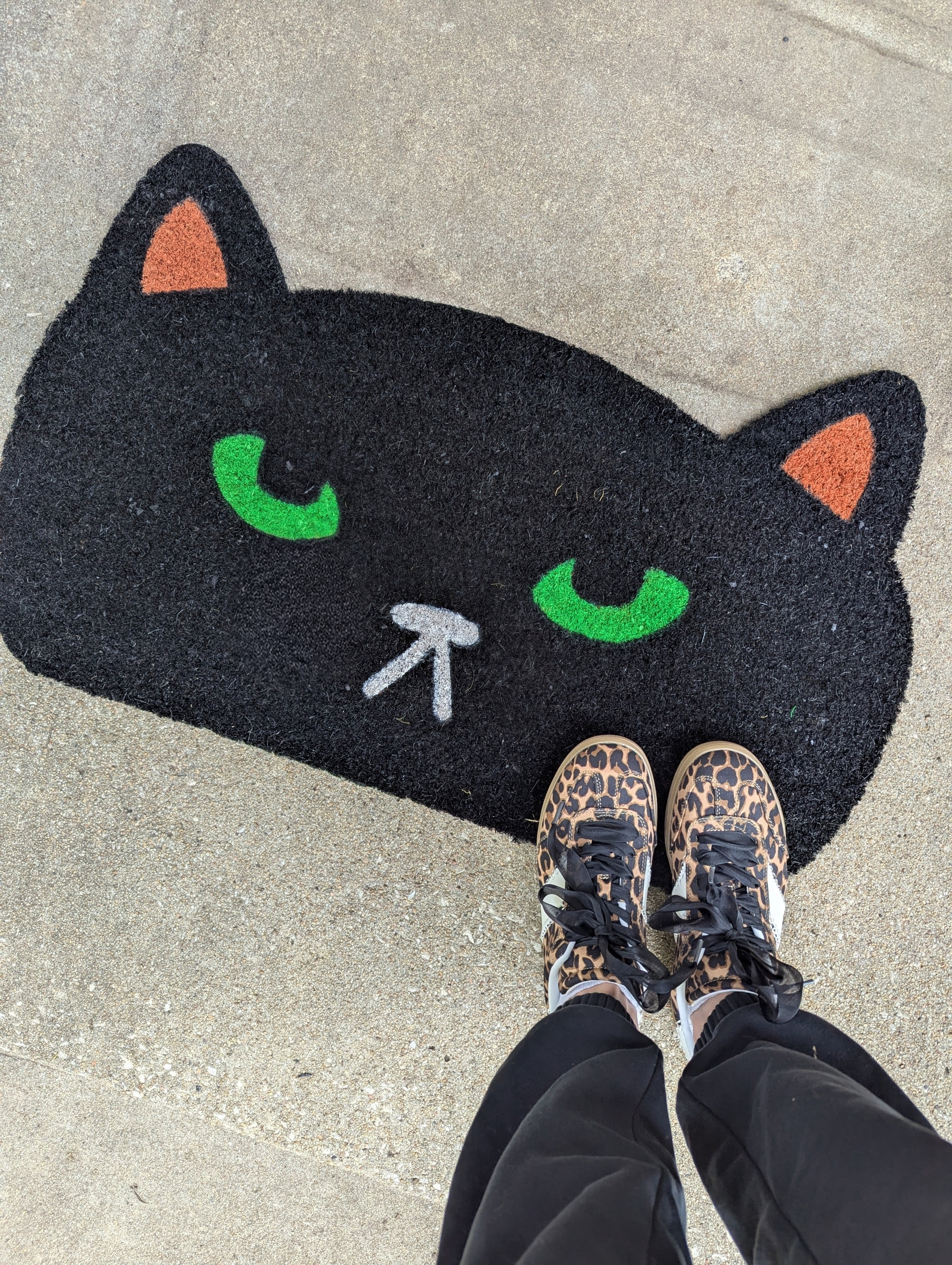 New at target. Halloween black cat door mat and the cutest leopard print sneakers 🐈‍⬛🖤

#LTKShoeCrush #LTKSeasonal #LTKHome