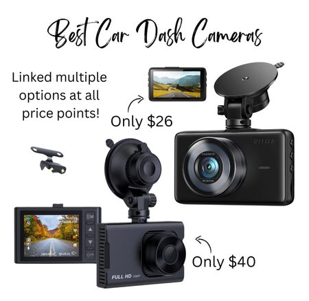 Rounded up the best in car dash cameras at all price points. I highly recommend having a dash cam in any vehicle you drive. 

#LTKFamily #LTKFindsUnder100 #LTKHome