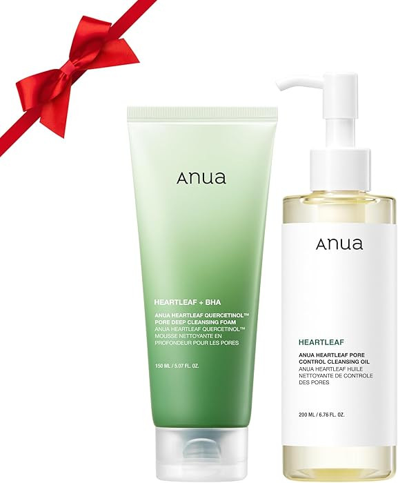 Anua Double Cleanser Duo for Facial Cleansing : Heartleaf Pore Control Cleansing Oil & Heartleaf ... | Amazon (US)