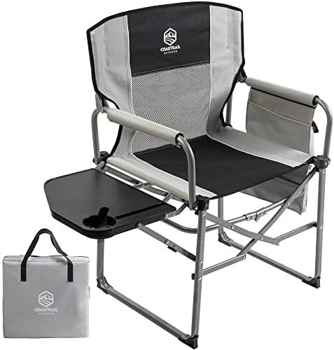 Coastrail Outdoor Directors Chair Extra Compact Folding Camping Chair with Large Side Table, Breatha | Amazon (US)