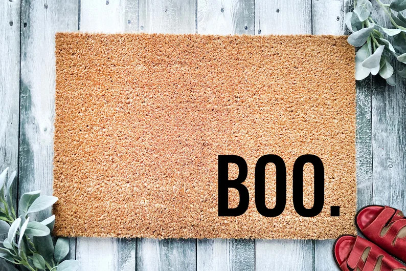 Boo Halloween Door Mat Funny Doormat Welcome Mat Funny - Etsy | Etsy (US)