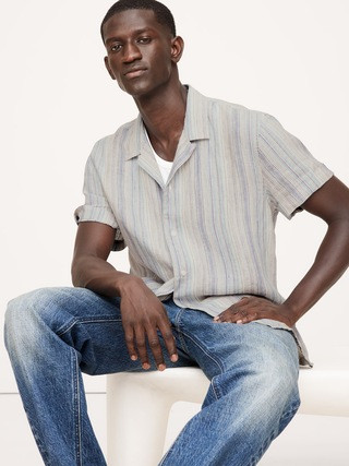 Standard-Fit Linen Resort Shirt | Banana Republic (US)