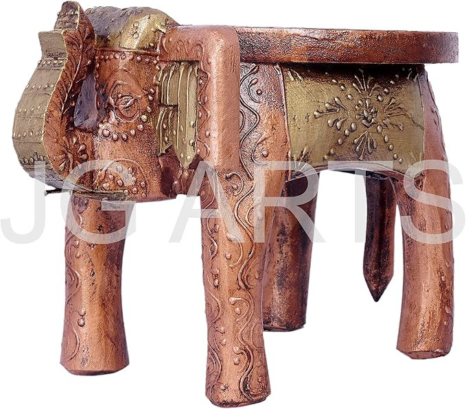 JGARTS More Buying Choices Wooden Wood Elephant Stool Handicraft Gift Foot Stool Step Stool 7.5" ... | Amazon (US)