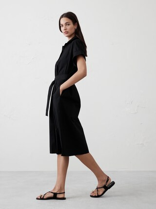 Tie-Waist Midi Shirtdress | Banana Republic Factory | Banana Republic Factory