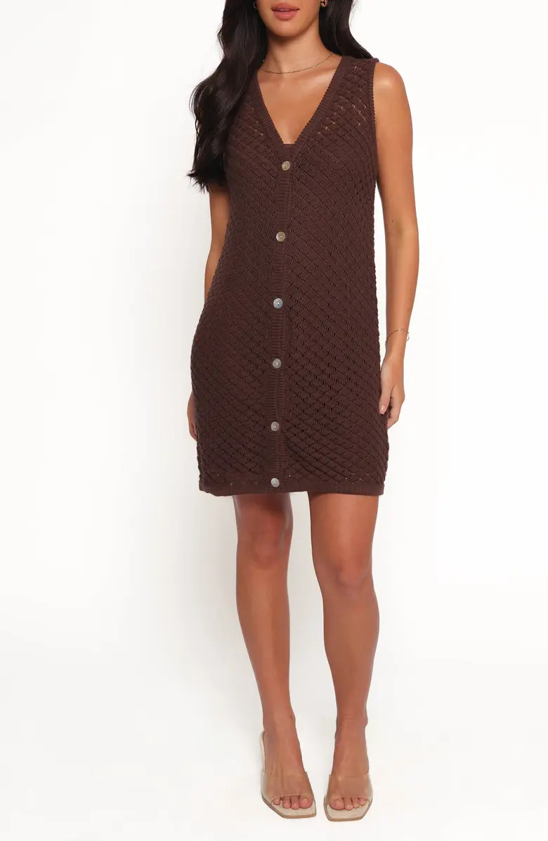 Luan Pointelle Stitch Cotton Minidress | Nordstrom