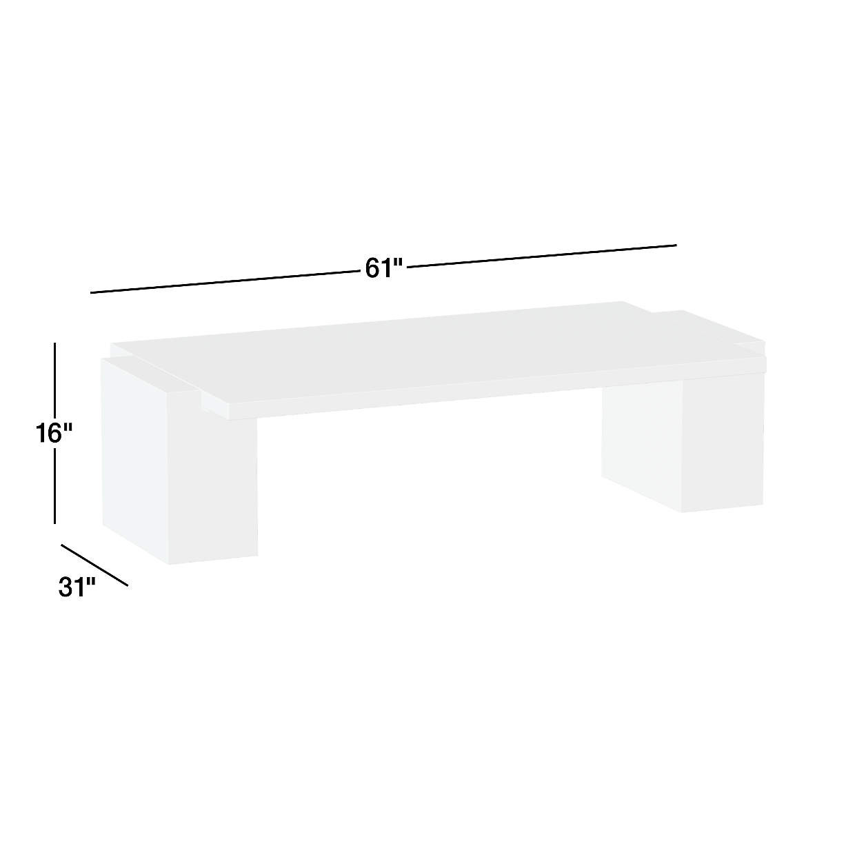 Romano Marble 61" Rectangular Coffee Table | Crate & Barrel | Crate & Barrel