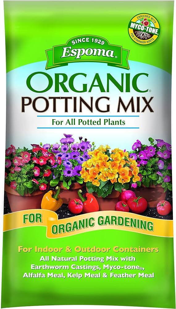 Espoma Organic Potting Soil Mix - All Natural Potting Mix For All Indoor & Outdoor Containers Inc... | Amazon (US)