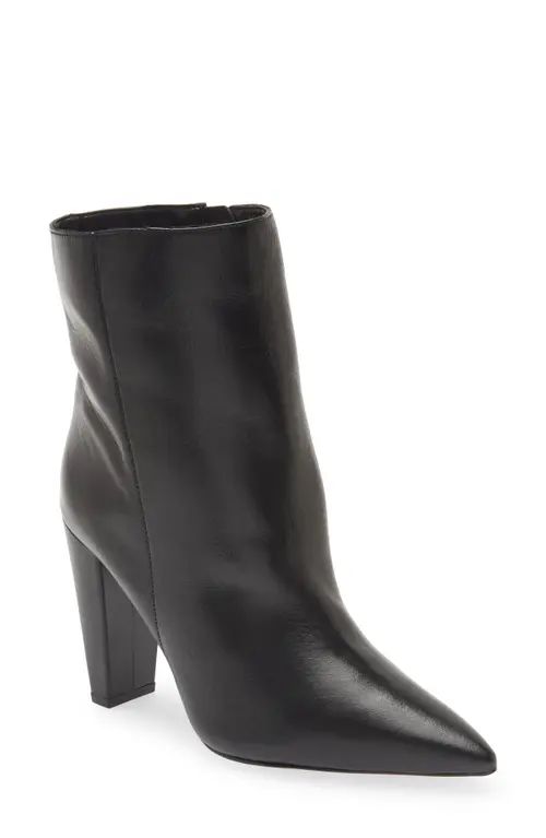 Vince Camuto Membidi Pointed Toe Leather Boot in Black at Nordstrom, Size 7 | Nordstrom