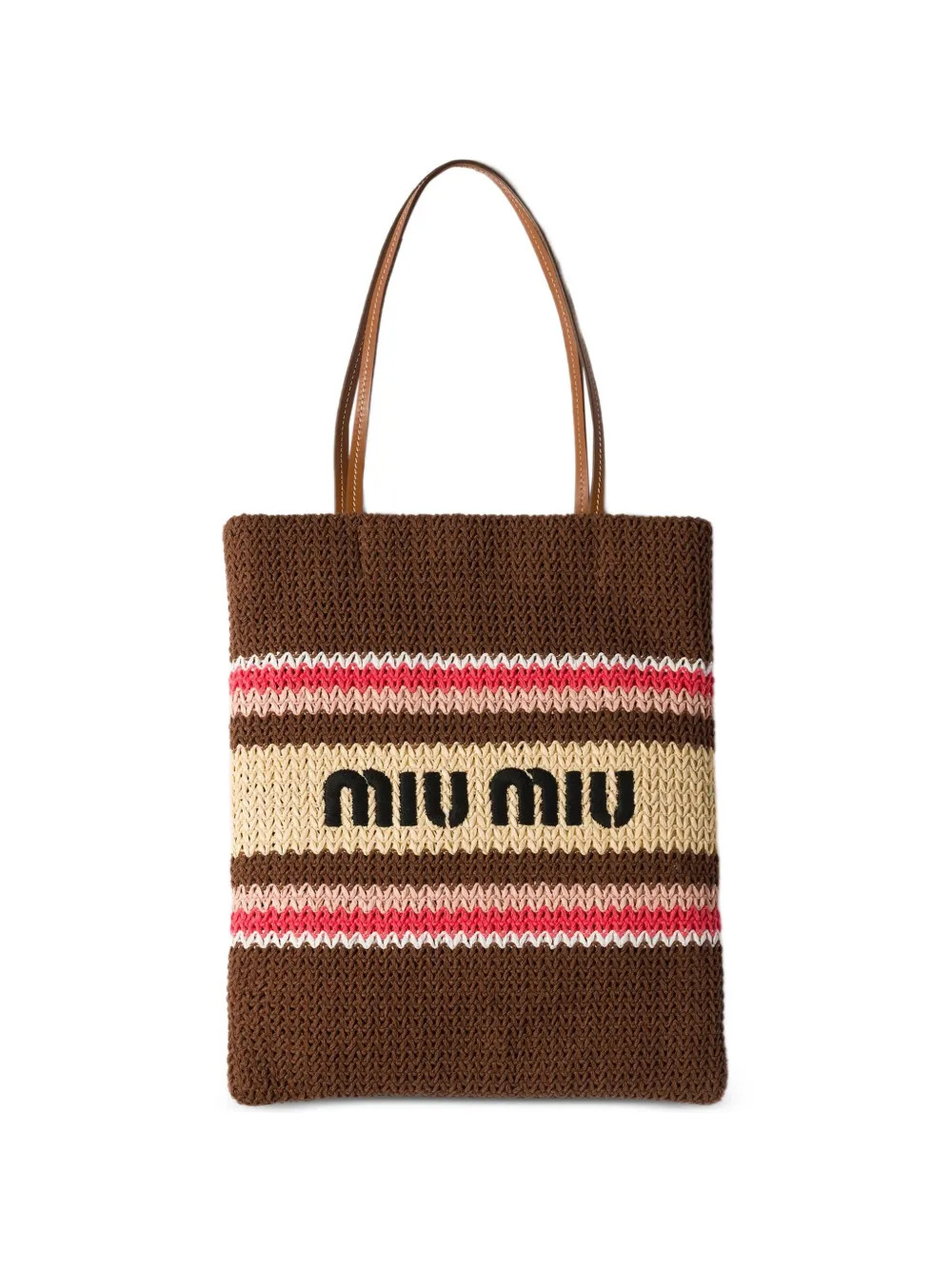 Miu Miulogo-embroidered tote bag | Farfetch Global